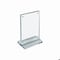 Azar Displays Acrylic 5''x7'' Block Frame on Acrylic Base W/ Magnet Closure and Rubber Bumpers, Portrait/Vertical 104774 - alternate 1